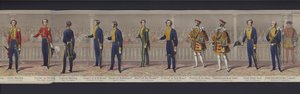 En del av panoramat av drottning Victorias äktenskap, ca 1840 (handfärgad akvatint) av English School