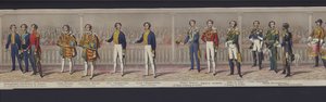 En del av panoramat av drottning Victorias äktenskap, ca 1840 (handfärgad akvatint) av English School