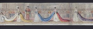 En del av panoramat av drottning Victorias äktenskap, ca 1840 (handfärgad akvatint) av English School