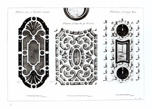 Parterre designs, från Theory and Practice of Gardening, av Antoine-Joseph Dezallier DArganville (1680-1765), publicerad ca 1709 av English School
