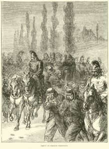 Parti av franska fångar, januari 1871 av English School