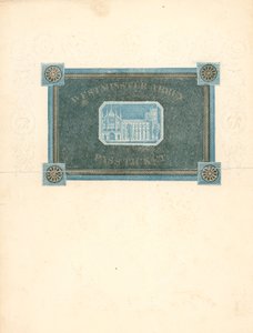 Passbiljett till Westminster Abbey för kröningen av kung George IV, 17 juli 1821 av English School