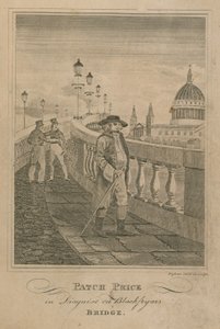 Patch Price i förklädnad på Blackfriars Bridge av English School