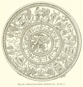 Patera från Curium, Diameter 8 tum av English School