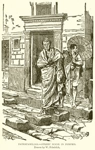 Paterfamilias.--Gatubild i Pompeji av English School
