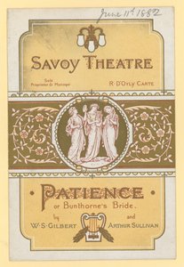 Tålamod; eller Bunthornes Bride av W S Gilbert och Arthur Sullivan av English School