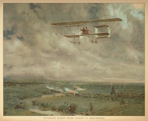 "Paulhans flyg från London till Manchester." Lilla folkets bok om luftskepp. London: Ernest Nister, [1912] av English School