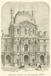 Paviljong Turgot i Louvren, Paris (gravyr) av English School