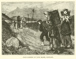 Torvbärare av Loch Maree, Skottland av English School