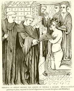 Henriks botgöring före helgedomen av Thomas a Becket av English School