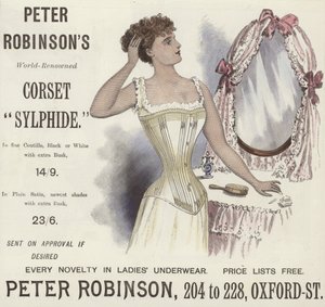 Peter Robinsons världsberömda korsett Sylphide av English School