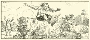 Peter och hans vänner i Evelyns Garden (bläck på papper) av English School