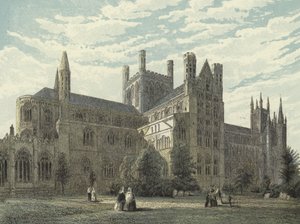Peterborough Cathedral, North East View av English School
