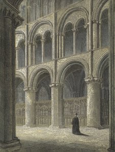 Peterborough Cathedral, utsikt över norra tvärskeppet av English School