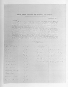 Framställning till direktörerna för London and North-Western Railway Company på uppdrag av en anställd som avskedats på grund av nedsatt syn, 1861 av English School
