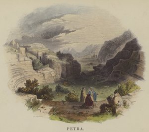 Petra (färgad gravyr) av English School