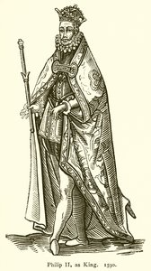 Filip II som kung. 1590 av English School