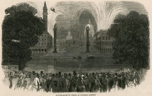 Bildmodell av Venedig vid Vauxhall Gardens, London av English School