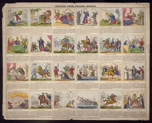 Bilder från engelsk historia (färgad gravyr) av English School