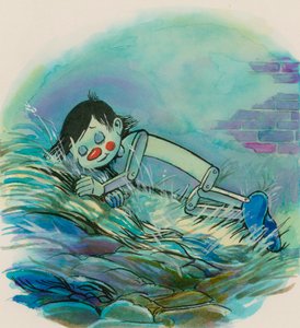 Pinocchio (gouache på papper) av English School
