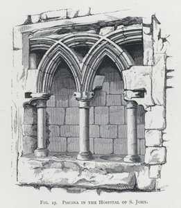 Piscina in the Hospital of S John (gravyr) av English School
