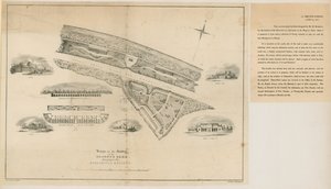 Plan för Zoological Gardens, Regents Park, 1827 av English School