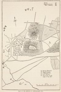 Plan för försvaret av Sitabuldi Hill, illustration från Cassell