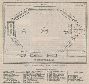 Plan för den snygga mässan på Lords Cricket Ground av English School