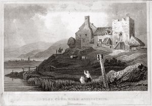 Plas Crug, nära Aberystwyth, Cardiganshire (etsning) av English School