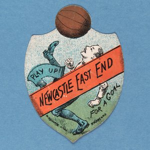 Spela upp Newcastle East End för ett mål, Baines-kort i form av en sköld, 1880-89 av English School