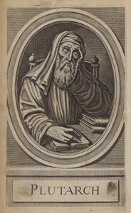 Plutarchus, grekisk historiker och författare (gravyr) av English School