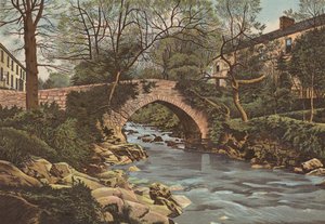 Plymouth: Ivybridge, nära Plymouth (färg litho) av English School