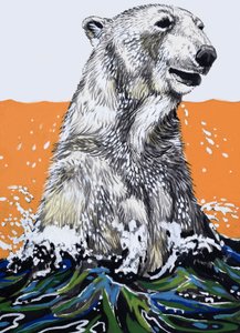 Polar Bear (gouache på papper) av English School