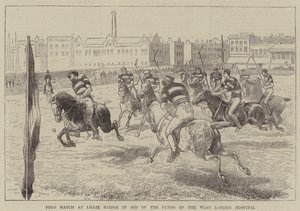 Polo Match på Lillie Bridge i Aid of the Funds of the West London Hospital (gravyr) av English School