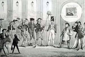 De fattiga frös ut Gardners, 1820 av English School