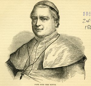 Påve Pius IX (gravyr) av English School