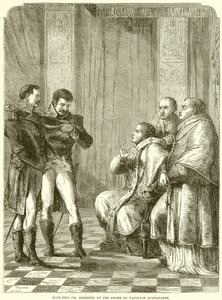 Påven Pius VII. arresterad på order av Napoleon Buonaparte av English School