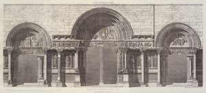 Portal för kyrkan St Gilles, Department of Gard (gravyr) av English School