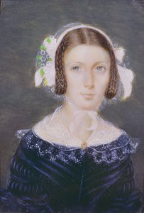 Porträttminiatyr av Fanny Brawne, 1833 (wc på papper)