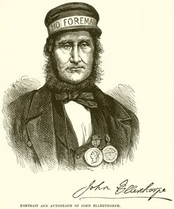 Porträtt och autograf av John Ellerthorpe av English School