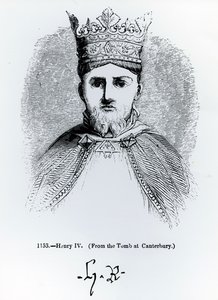 Porträtt och signatur av Henrik IV (1366-1413) av English School