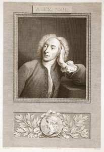 Porträtt av Alexander Pope, illustration från David Humes The History of England, pub. av R. Bowyer, London, 1812 av English School