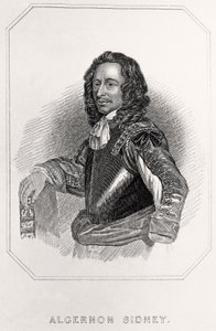 Porträtt av Algernon Sidney, 1835 av English School