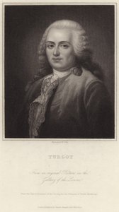 Porträtt av Anne-Robert-Jacques Turgot av English School