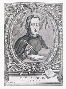 Porträtt av Antonio de Solis y Rivadeneira (1610-86) från "The Narrative and Critical History of America", redigerad av Justin Winsor, London 1886. av English School