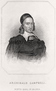 Porträtt av Archibald Campbell, 9:e earl av Argyll, 1835 av English School