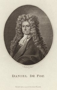 Porträtt av Daniel Defoe av English School
