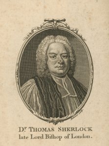 Porträtt av Dr Thomas Sherlock av English School