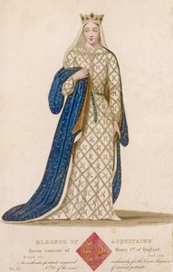 Porträtt av Eleanor av Aquitaine av English School