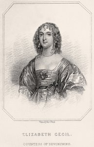 Porträtt av Elizabeth Cecil, grevinna av Devonshire, 1835 av English School